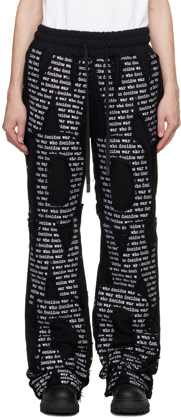 Who Decides War Black WDW Overlay Sweatpants