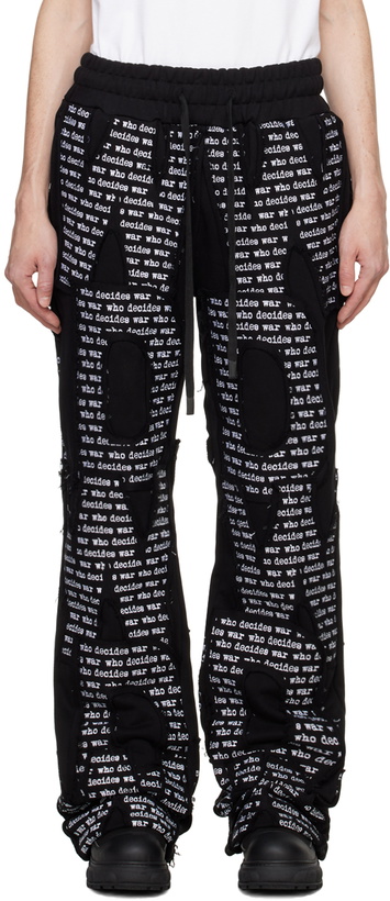 Photo: Who Decides War Black WDW Overlay Sweatpants