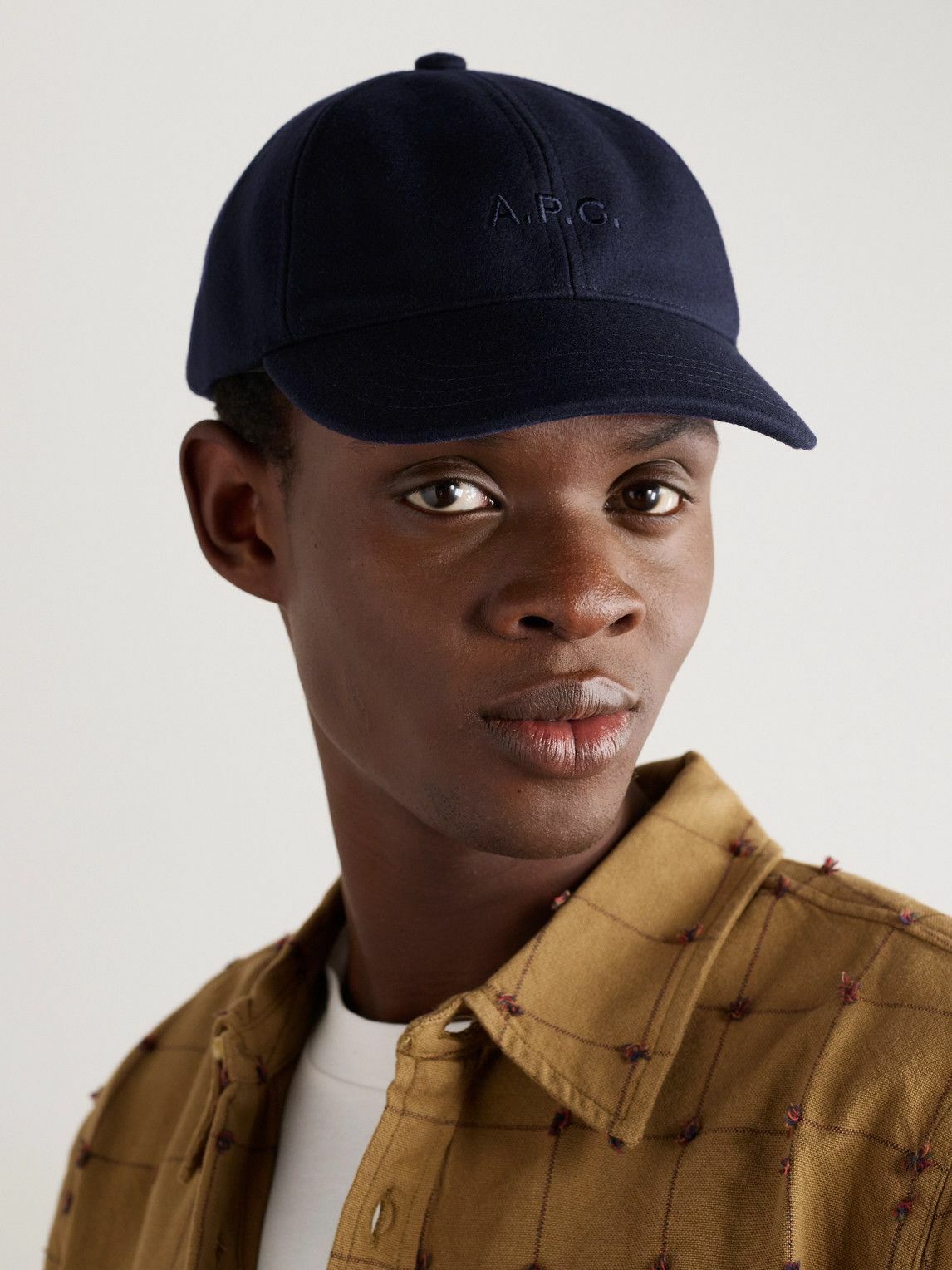 A.P.C. - Charlie Logo-Embroidered Wool-Blend Baseball Cap