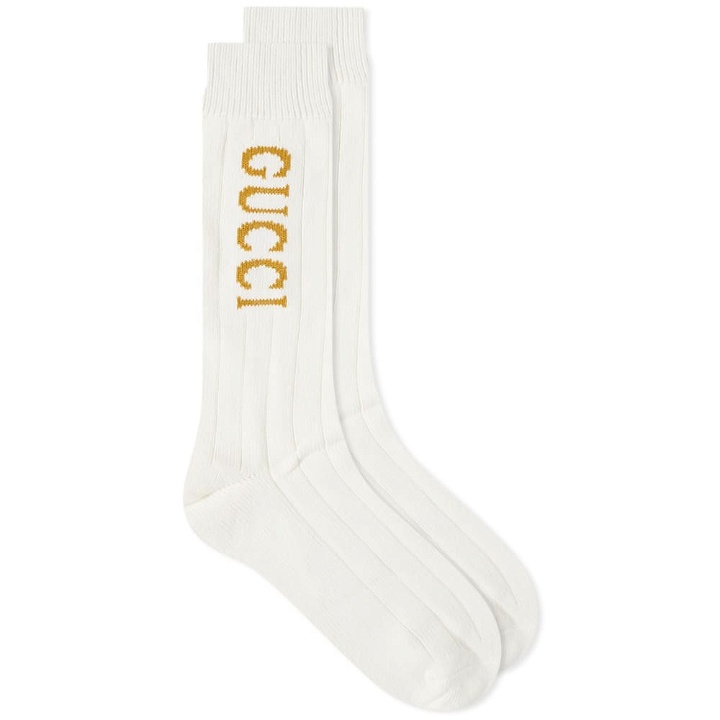 Photo: Gucci Men's Logo Sock in White