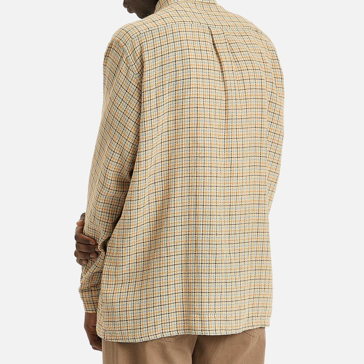 Beams Plus Men's Gunclub Mesh Button Down Shirt in Beige