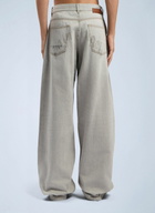 Palm Angels Curved Logo Loose Denim Pants