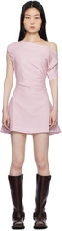 Frankies Bikinis Pink Roslyn Off Shoulder Minidress