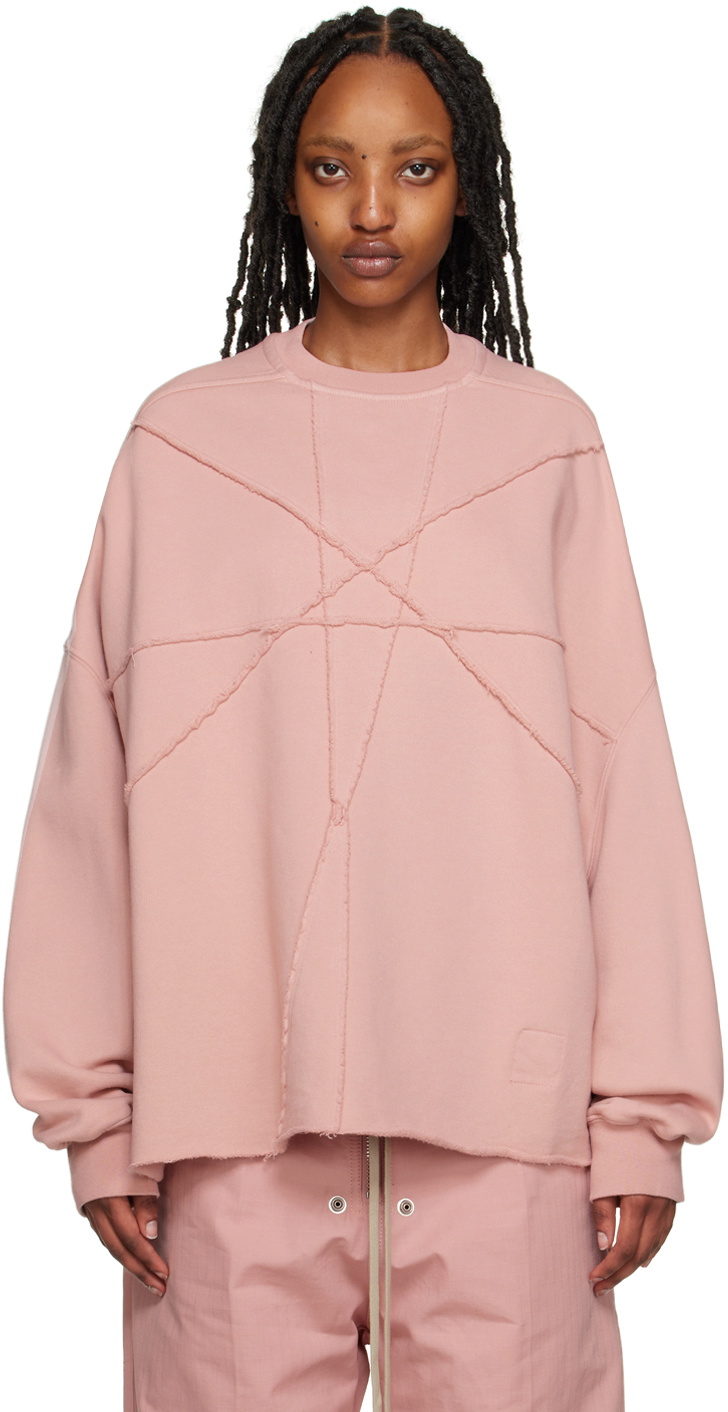 Rick Owens DRKSHDW Pink Crater Sweatshirt Rick Owens Drkshdw