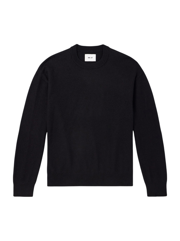 Photo: NN07 - Jasper 60062 Felted Wool Sweater - Black