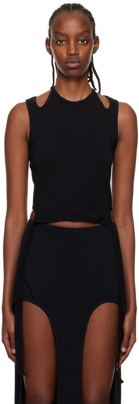 Photo: Dion Lee Black Double Tie Tank Top