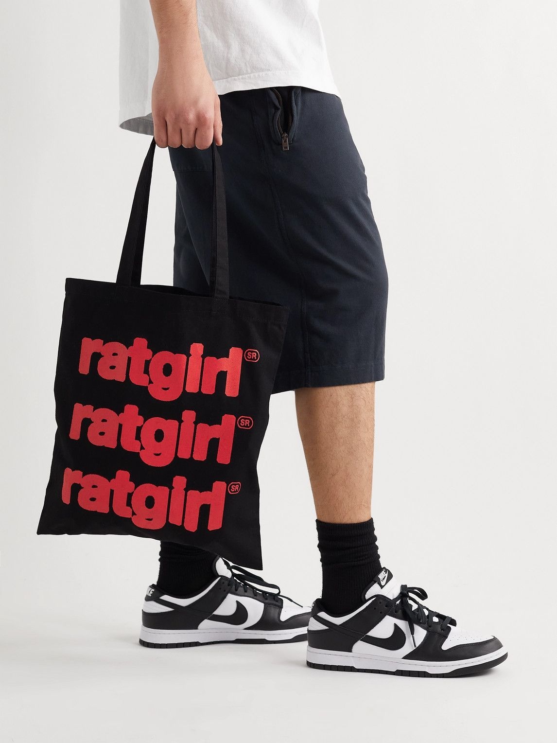 Stray Rats - Logo-Print Cotton-Canvas Tote Bag