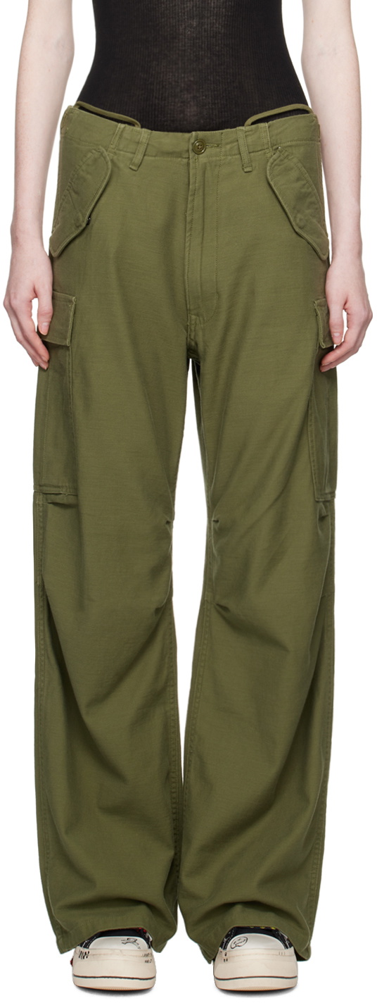 R13 Green WideLeg Cargo Pants R13