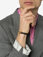 Versace Black Medusa Leather Bracelet