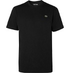 Lacoste Tennis - Logo-Appliquéd Cotton-Blend Jersey Tennis T-Shirt - Black