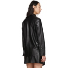 Nanushka Black Vegan Leather Noelle Shirt