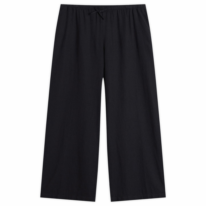 Photo: TALA Women's Soft Linen Drawstring Trousers in Shadow Black