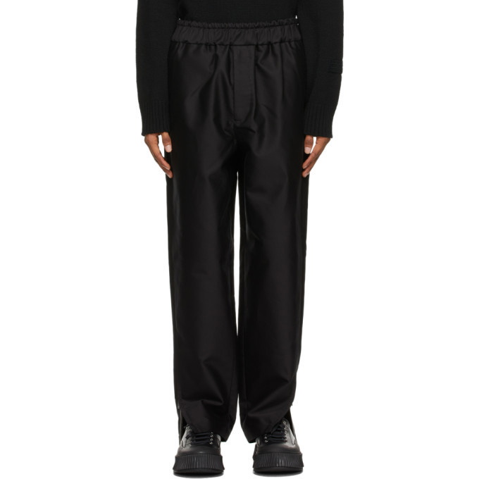 Photo: Jil Sander Black Cotton Satin Trousers