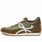 Loewe Men's Flow Runner Sneakers in Dark Khaki