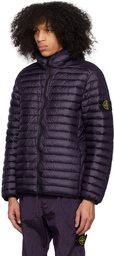 Stone Island Purple Garment-Dyed Down Jacket