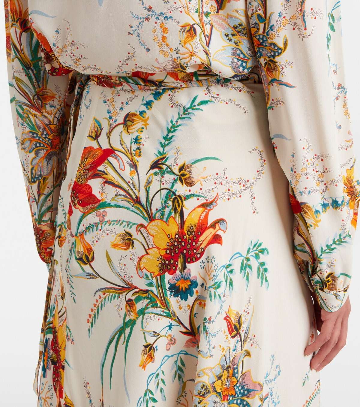 Etro Floral wrap skirt