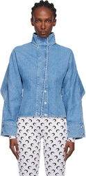 Marine Serre Blue Moon Laser Wash LS Denim Jacket