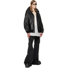 Rick Owens Black Tower Dracuflight Leather Jacket