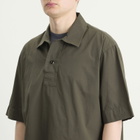 MHL by Margaret Howell Men's Offset Placket Polo in Mole