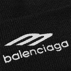 Balenciaga Men's Sports Logo Beanie in Black/White