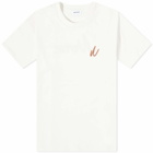 Norse Projects Men's Johannes Chain Stitch Logo T-Shirt in Ecru