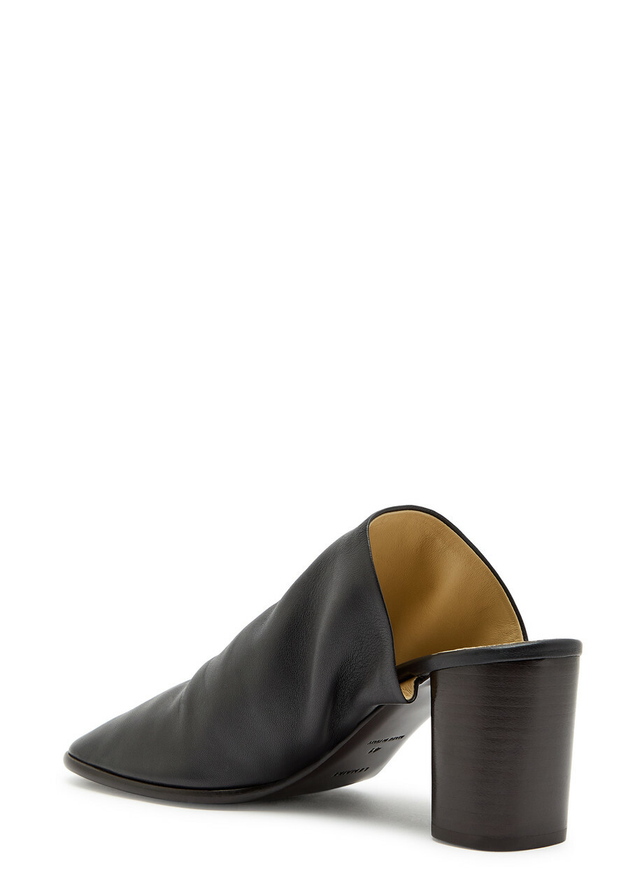 Lemaire Glove 80 Leather Mules Dark Brown