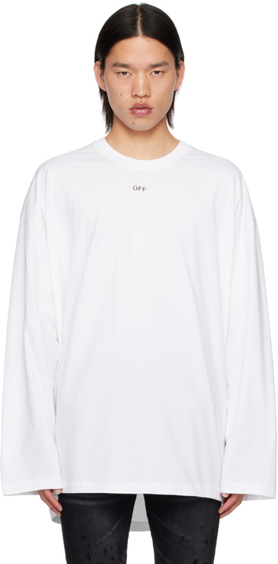 Photo: Off-White White Off Stamp Long Sleeve T-Shirt