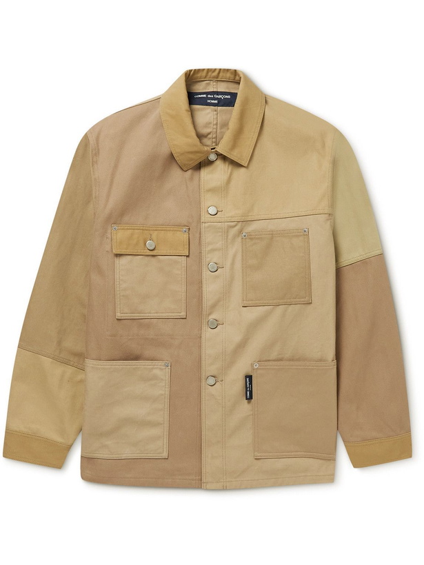 Photo: Comme des Garçons HOMME - Patchwork Cotton and Linen-Blend Jacket - Neutrals