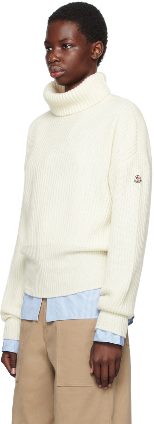 Moncler White Patch Turtleneck