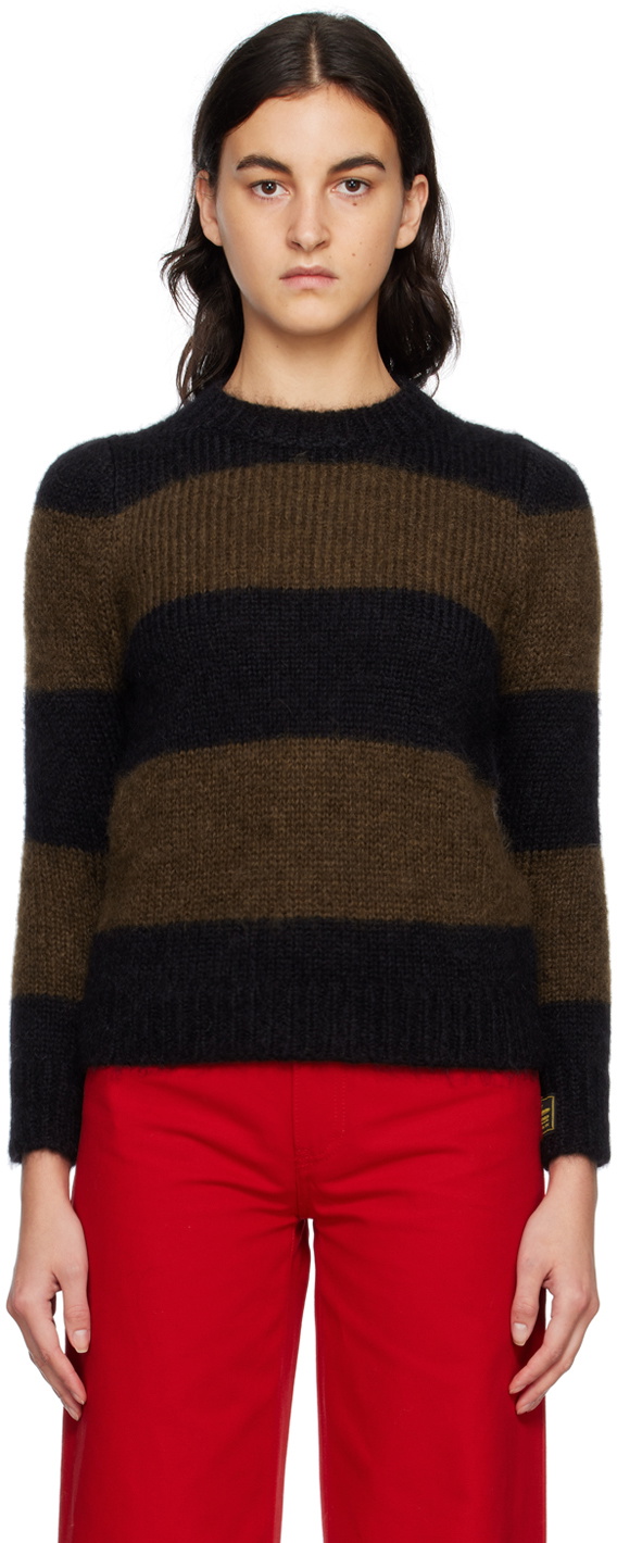 Raf Simons Black & Brown Stripe Sweater Raf Simons