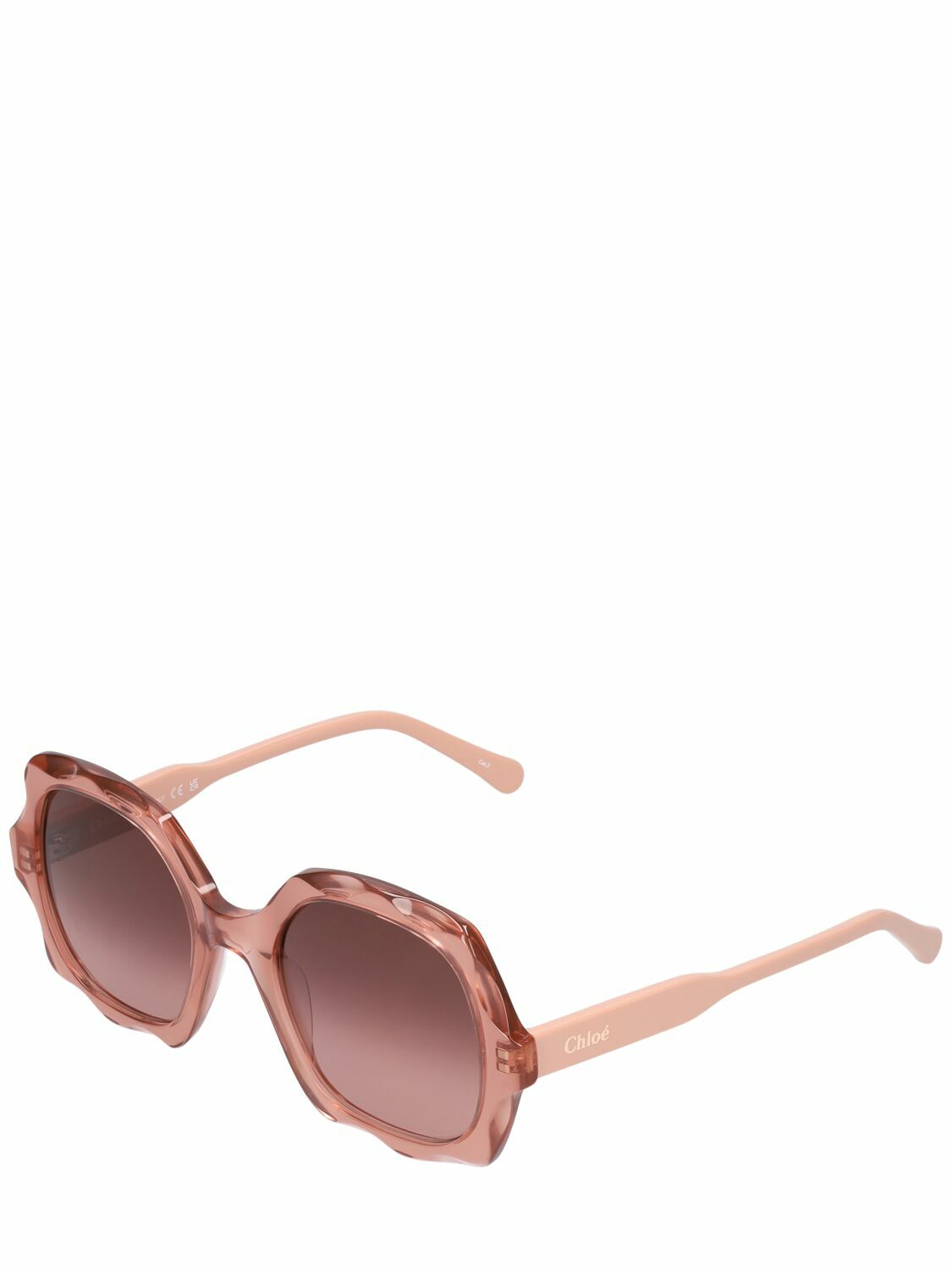 CHLOÉ Scalloped Squared Bio-acetate Sunglasses Chloe