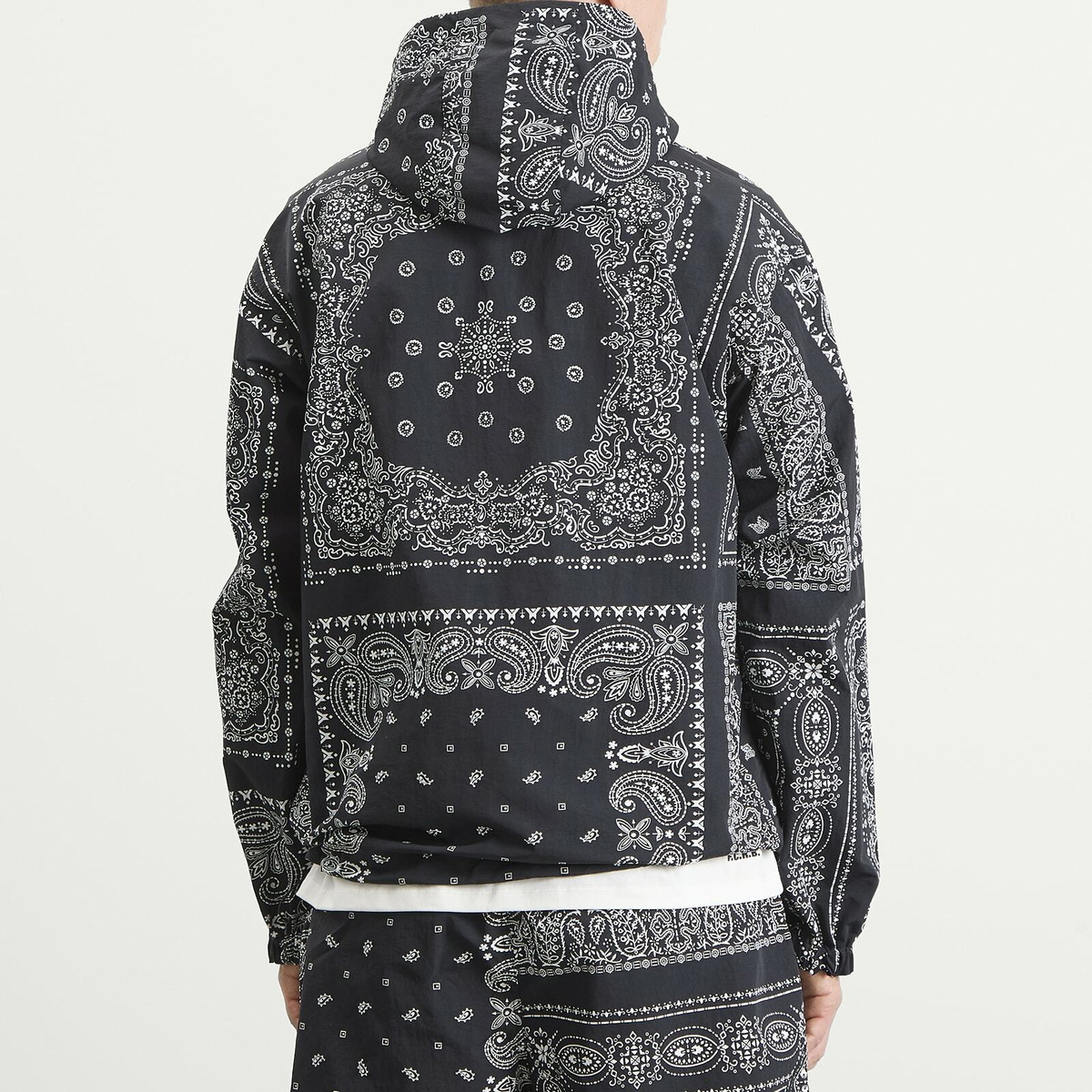 F.C. Real Bristol Men's Bandana Nylon Hooded Jacket in Black