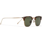 Eyevan 7285 - Square-Frame Tortoiseshell Acetate and Gold-Tone Polarised Sunglasses - Tortoiseshell