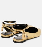 Tom Ford - Padlock croc-effect ballet flats