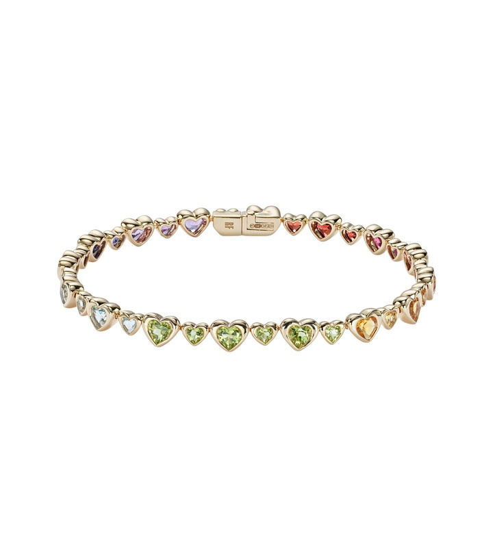 Photo: Roxanne First Heart 2 Heart 14kt gold bracelet with gemstones