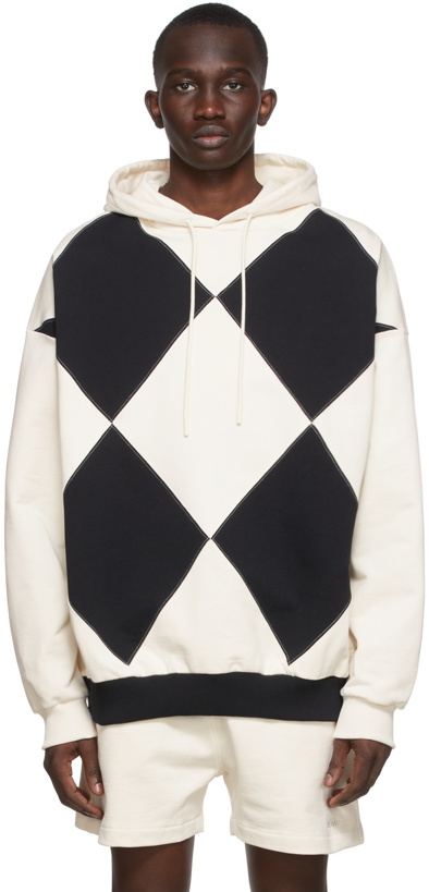 Photo: Drôle De Monsieur Black & Off-White 'Le Argyle' Hoodie