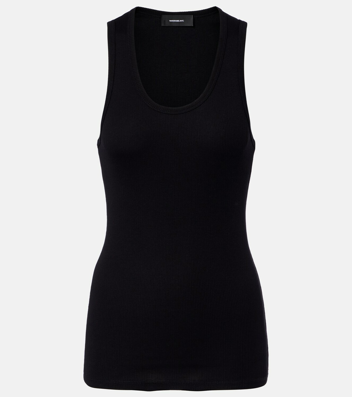 Wardrobe.NYC Ribbed-knit cotton jersey tank top