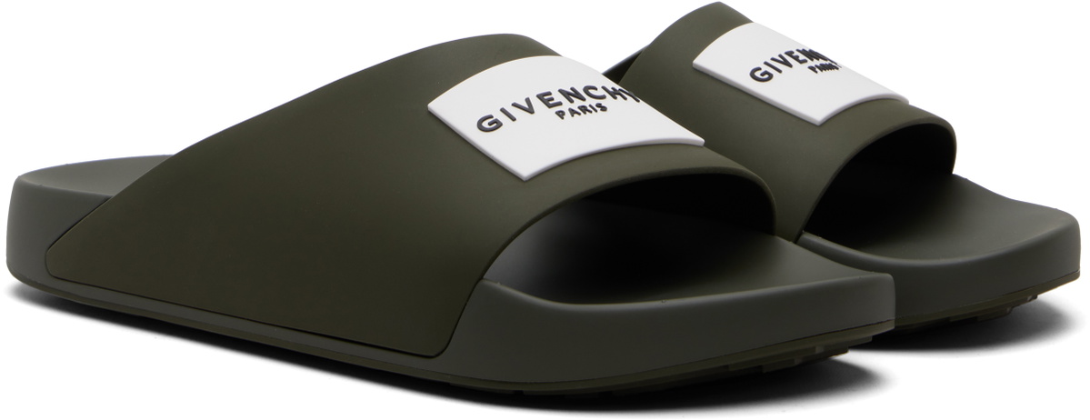 Givenchy Khaki Label Mule Slides