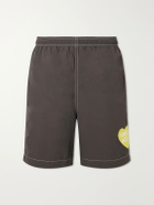Human Made - Straight-Leg Mid-Length Logo-Print Swim Shorts - Brown