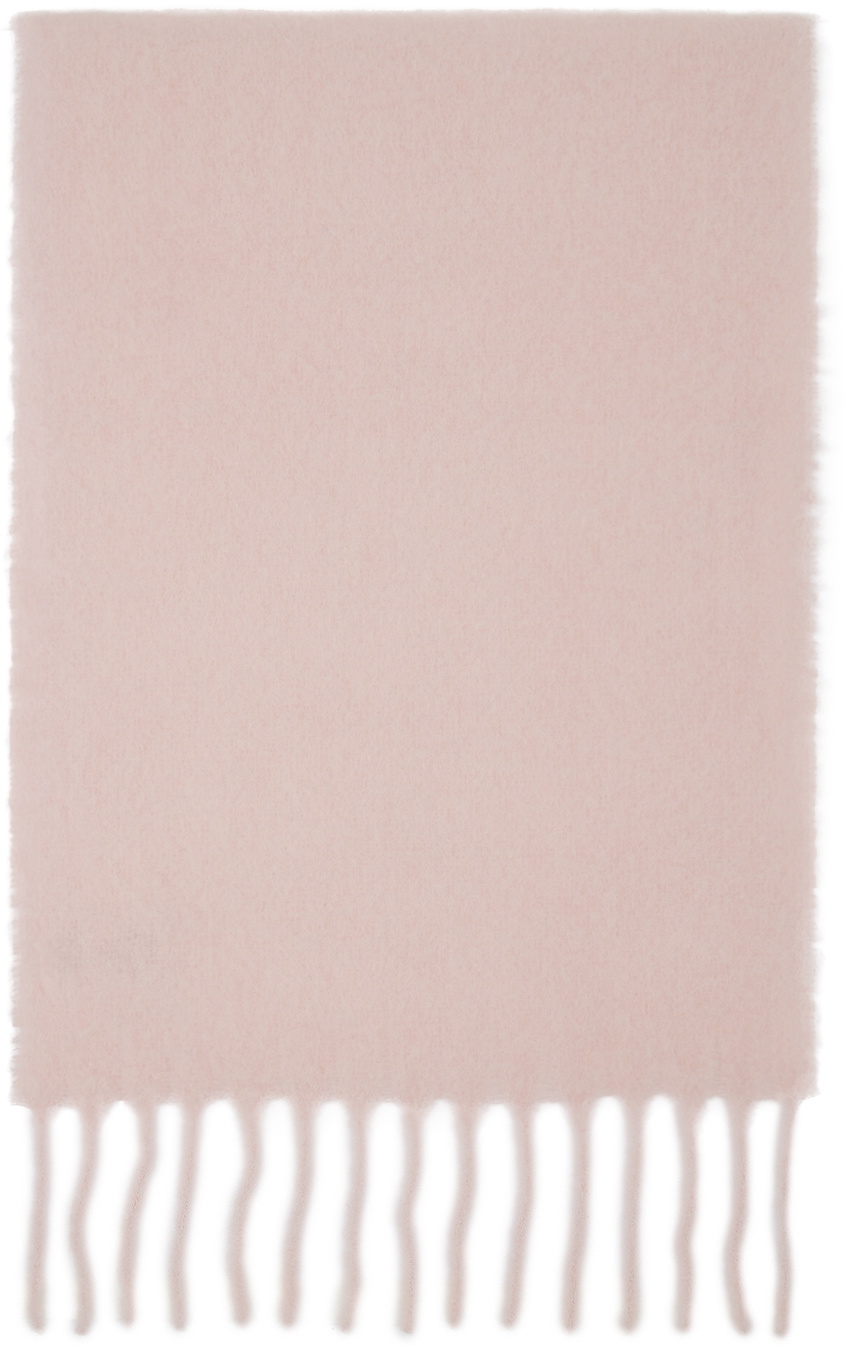 Maison Kitsuné Pink Baby Alpaca Scarf