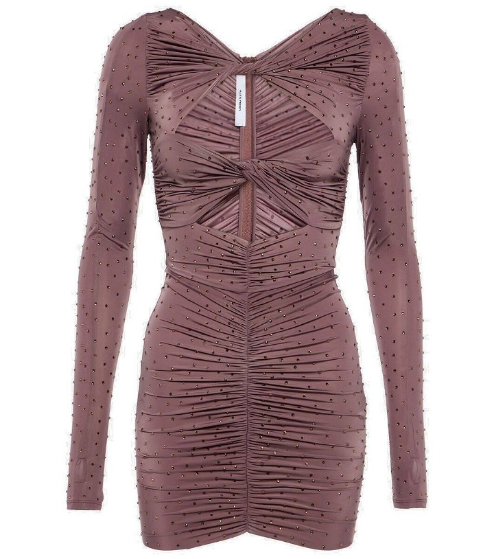 Photo: Alex Perry Embellished cutout ruched minidress