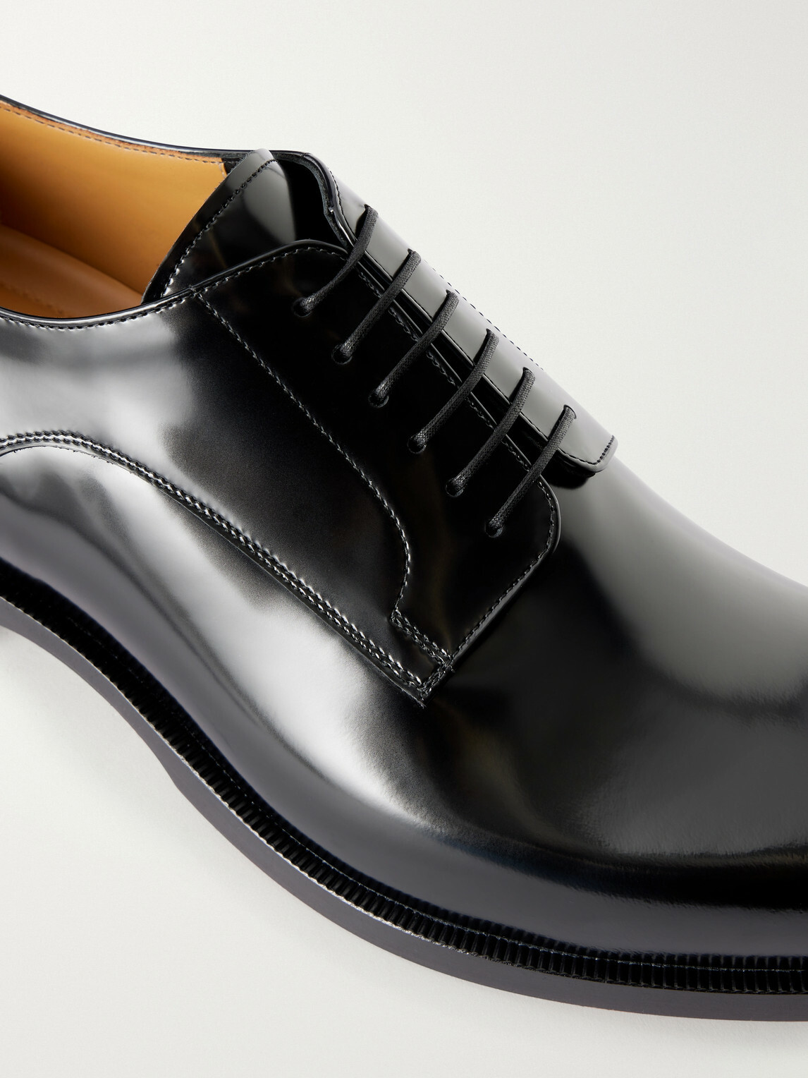 Christian Louboutin - Moustachou Leather Oxford Shoes - Black