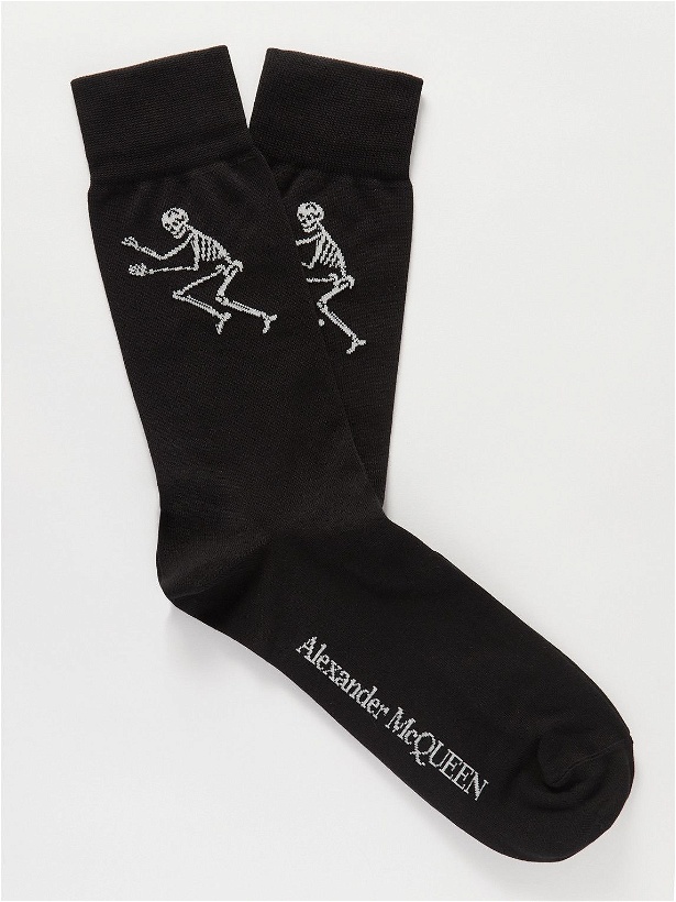 Photo: Alexander McQueen - Intarsia Cotton-Blend Socks