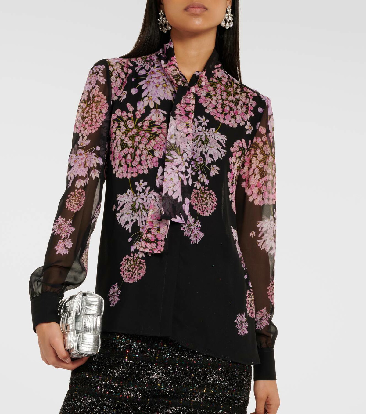 Giambattista Valli Printed silk georgette blouse