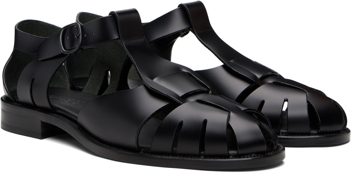 HEREU Black Pesca Sandals
