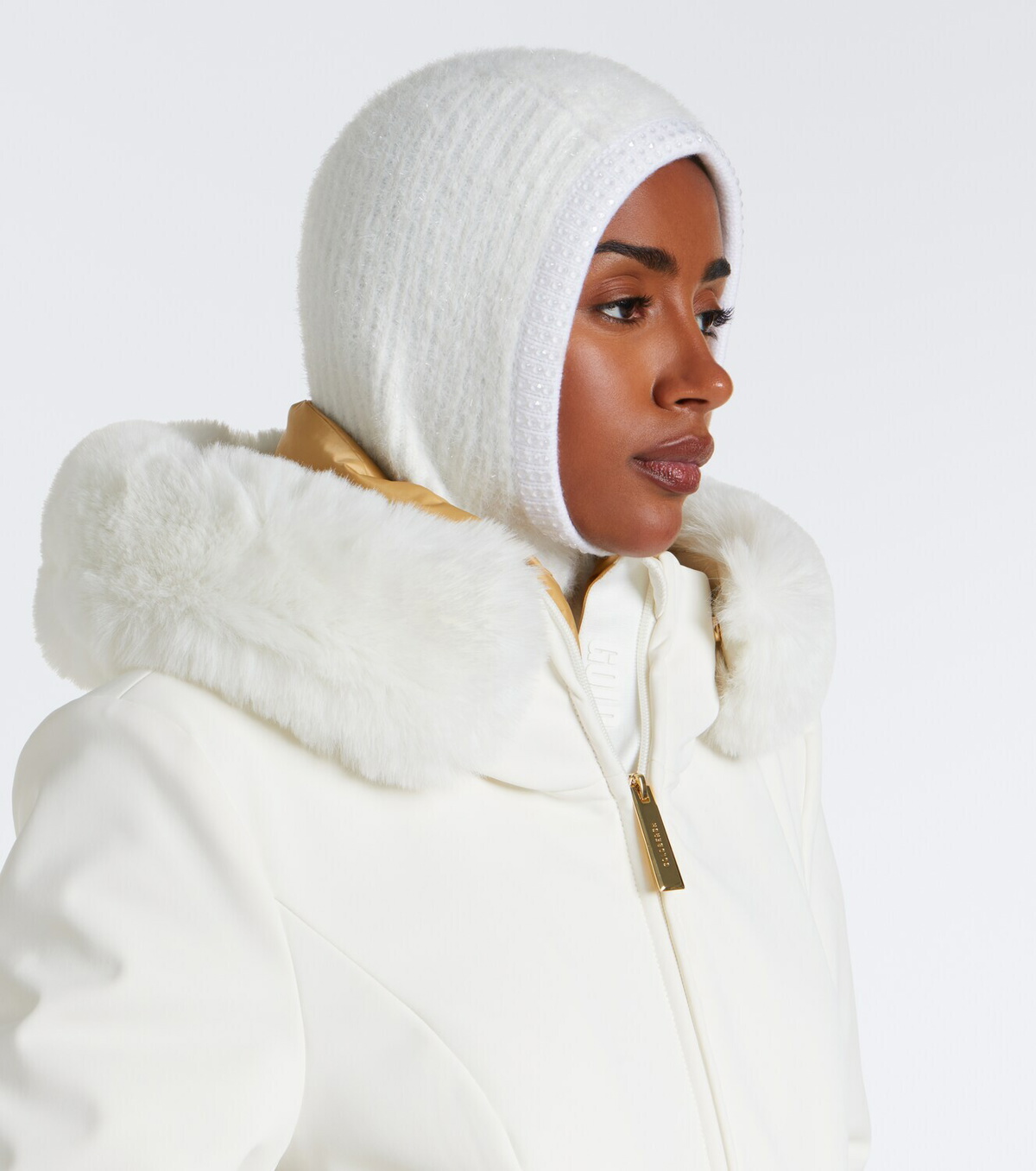 Goldbergh Fudo embellished ribbed-knit balaclava