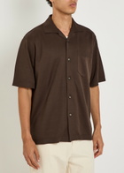 Herno Knit Cotton Shirt Dark Brown