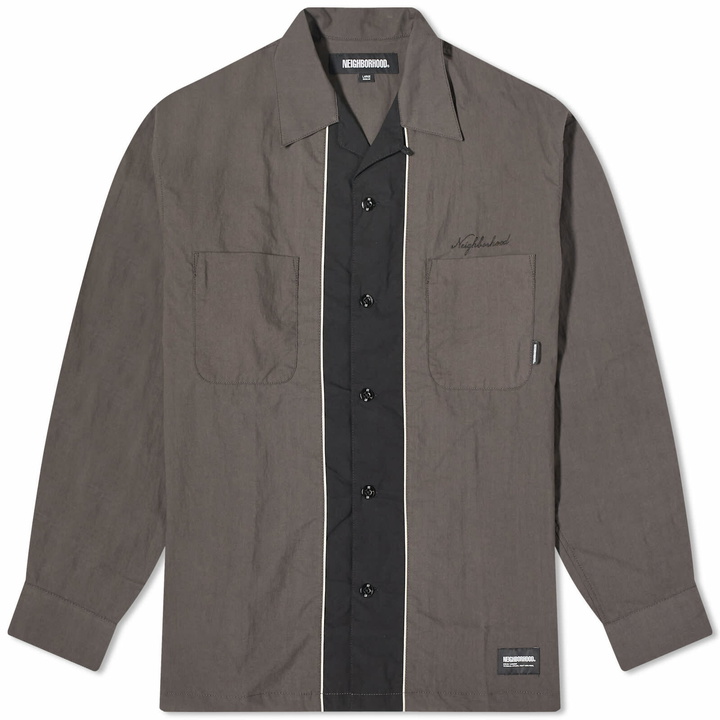 Photo: Neighborhood Men's Bicolour Work Shirt in Charcoal