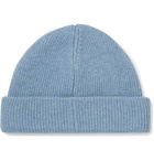 Acne Studios - Logo-Appliquéd Mélange Wool-Blend Beanie - Blue