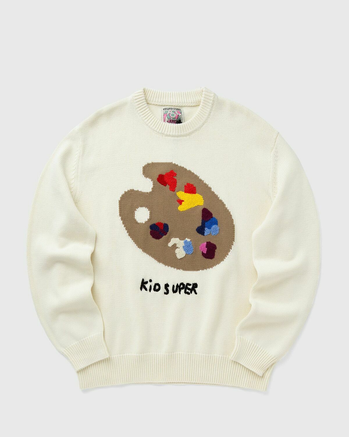 Kid Super Studios Paint Palette Knit Sweater White Pullovers